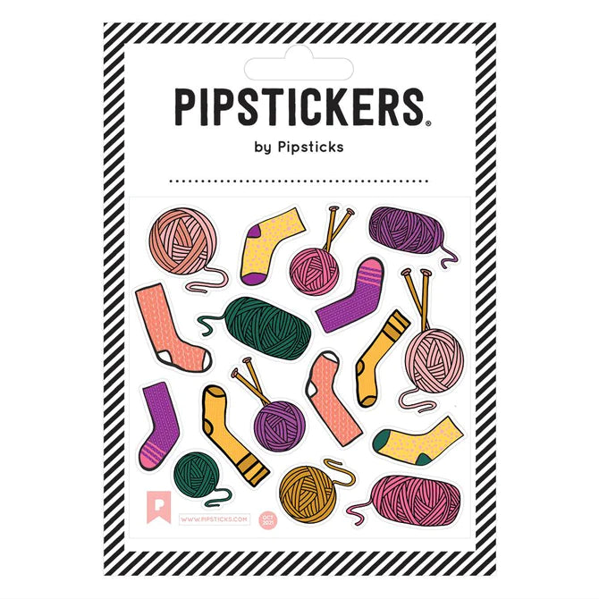 Fuzzy Knit Socks Sticker Sheet