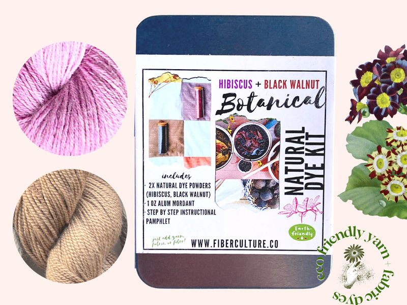Fiber Culture Hibiscus + Black Walnut Beginner Mini Natural Dye Kit