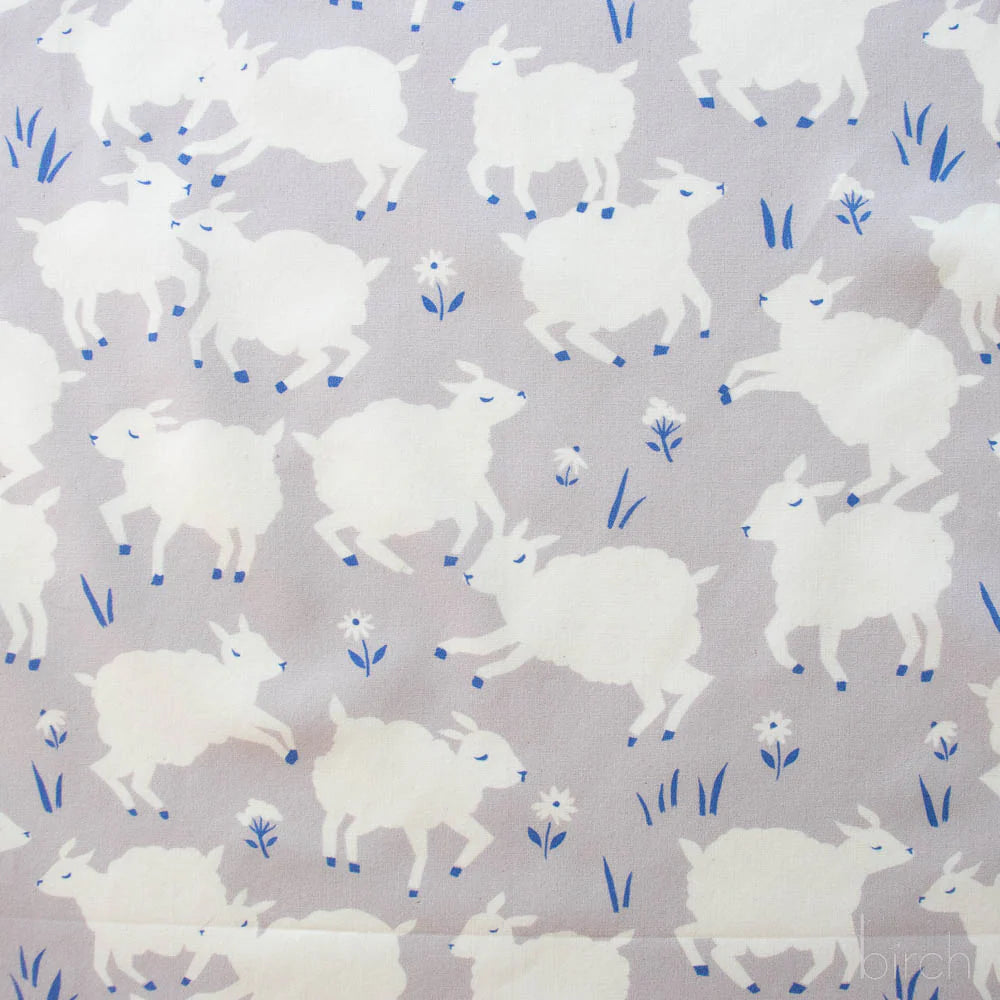 Homestead: Little Lamb Fog Poplin