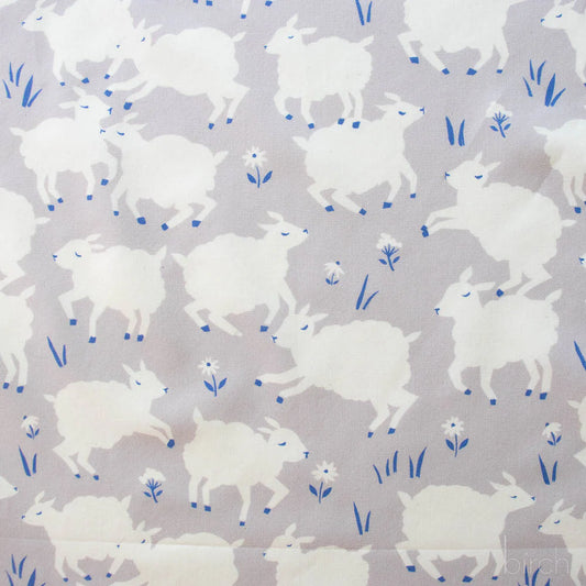 Homestead: Little Lamb Fog Poplin