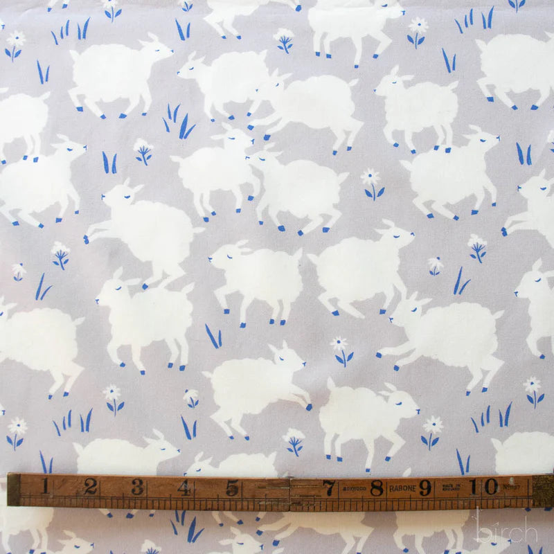 Homestead: Little Lamb Fog Poplin