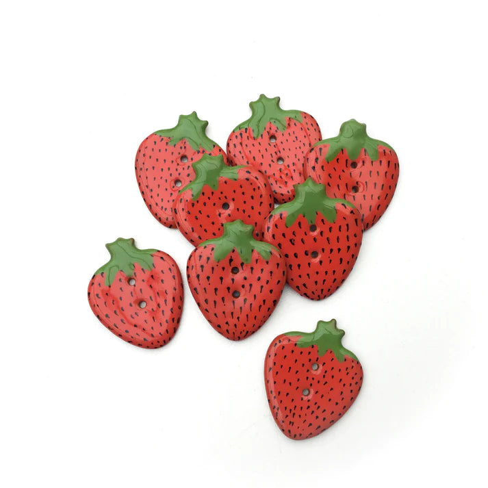 Haulin' Hoof: Strawberry Ceramic Button
