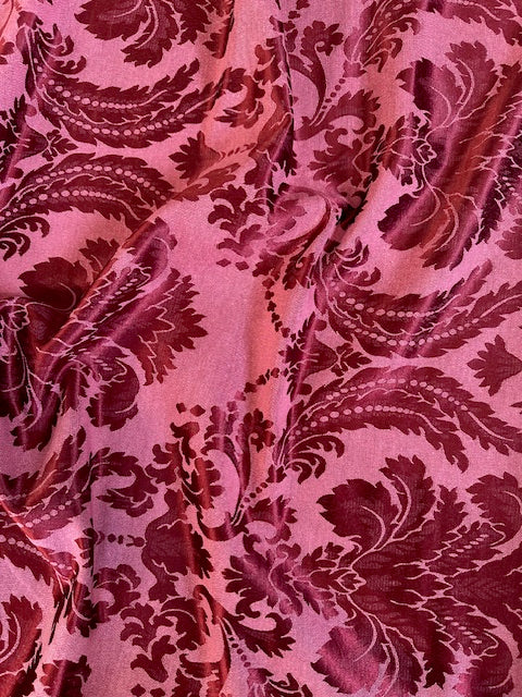 Lyons Damask in Burgundy