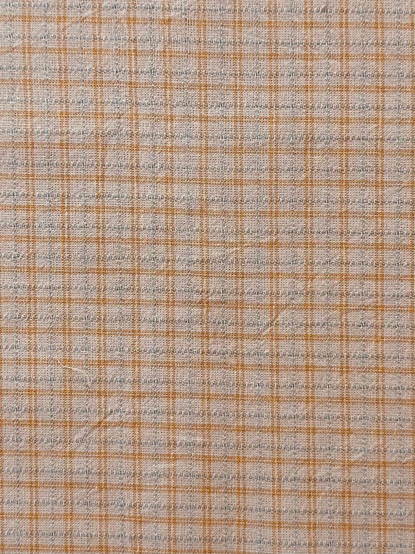 Cotton Dobby Plaid in Beige