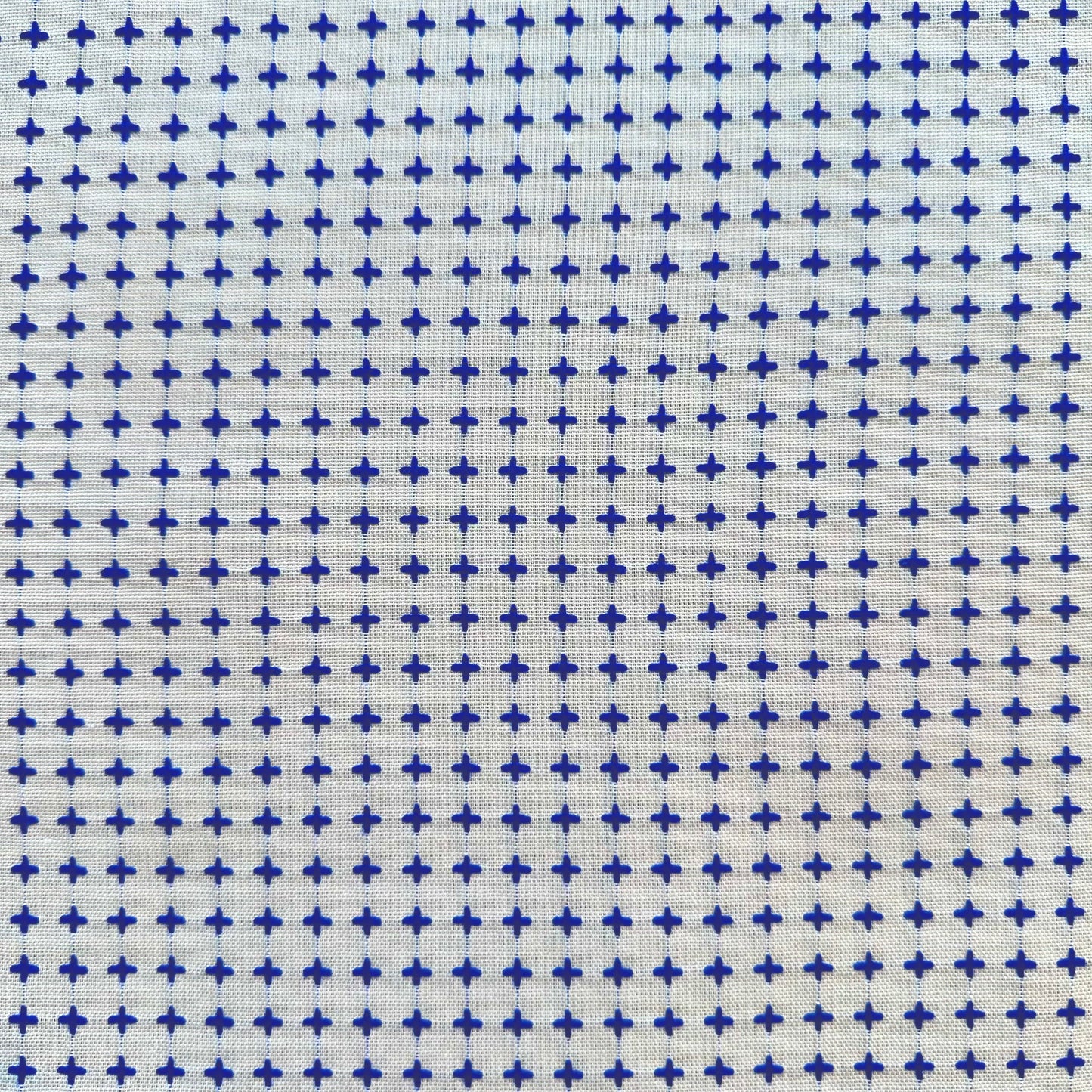 Cosmo Japanese Cotton Faux-Sashiko Embroidered in Blue