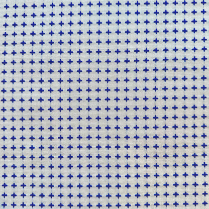 Cosmo Japanese Cotton Faux-Sashiko Embroidered in Blue