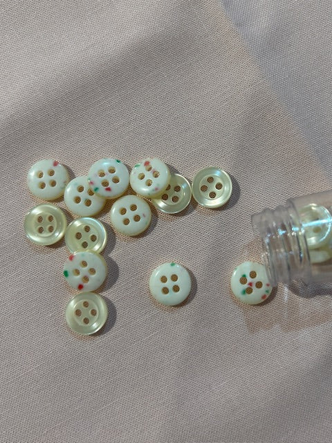 Four Hole Butter Yellow Funfetti Shirt Buttons