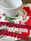 Crochet Border Tea Towels: Holiday Pom Pom w/ Rachael