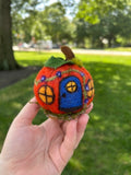 Needle Felted Pumpkin Fairy House w/ Holley