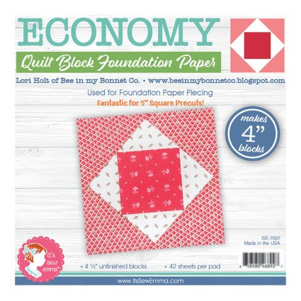 4" Economy Quilt Block Foundation Papers