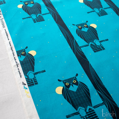 Charley Harper Poplin: Moon Owl