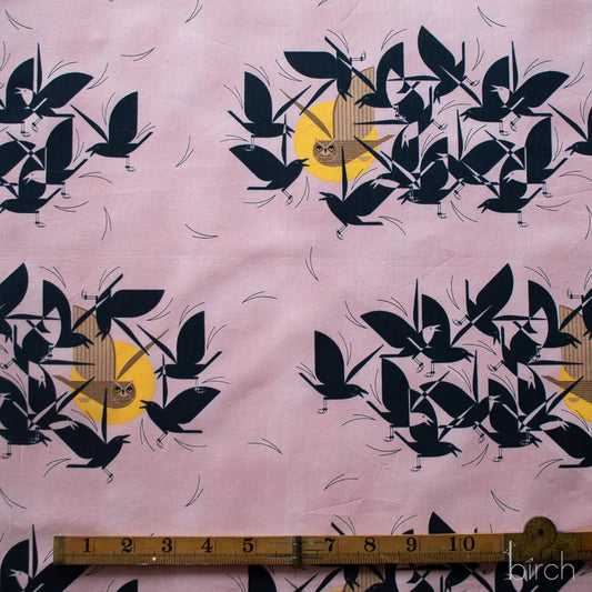 Charley Harper Poplin: Owltercation