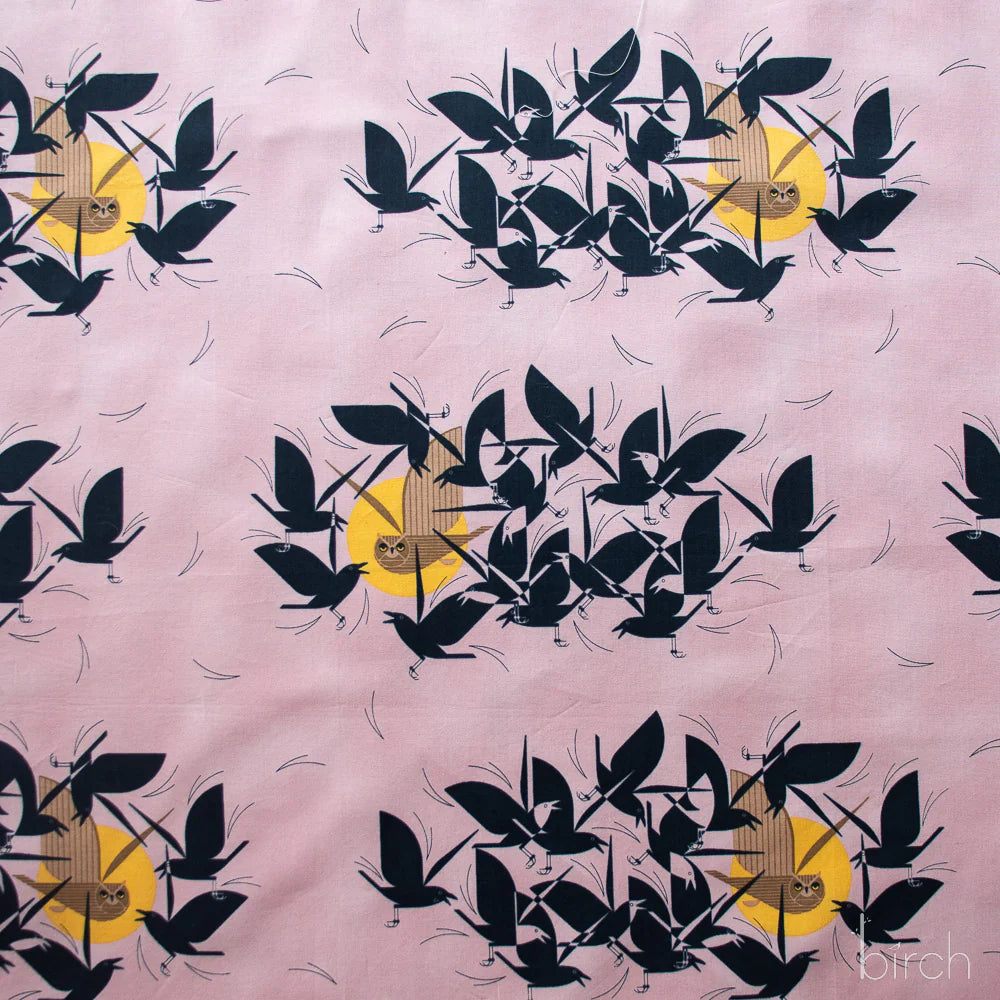 Charley Harper Poplin: Owltercation