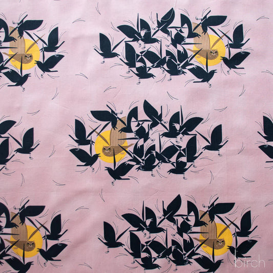 Charley Harper Poplin: Owltercation