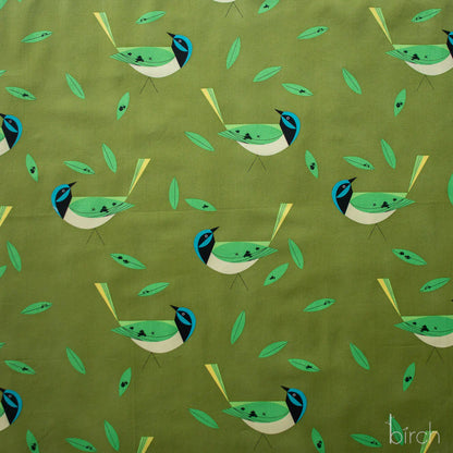 Charley Harper Poplin: Green Jay