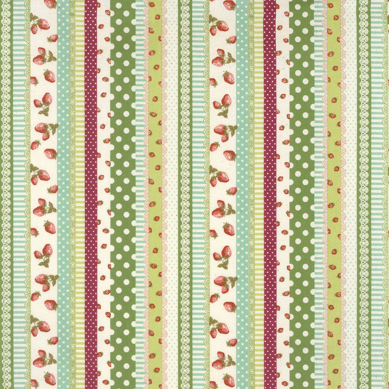 Little Berry Berry - Stripes in Green