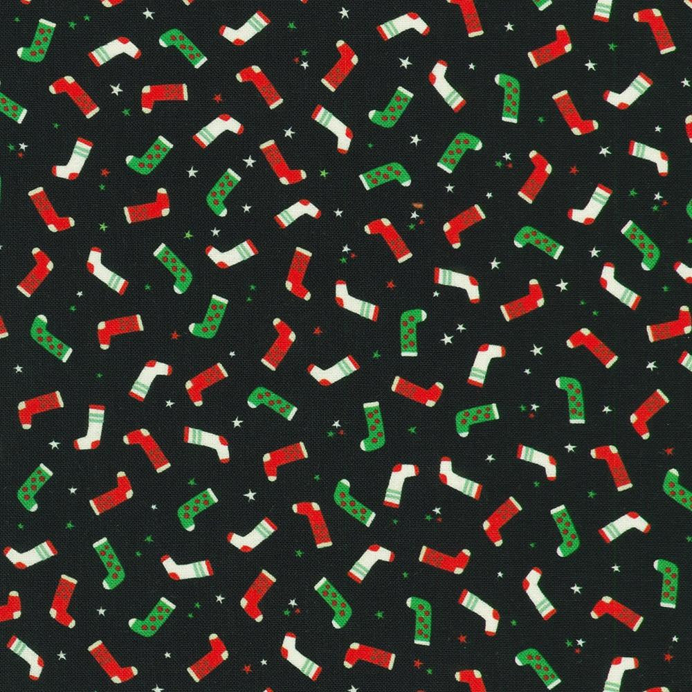 Tiny Tidings - Christmas Stockings in Black