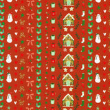 Tiny Tidings - Christmas Hot Chocolate Cocoa Gingerbread Stripe in Cranberry