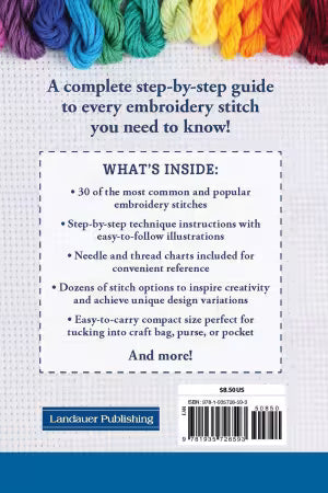 Hand Embroidery Stitches At-A-Glance Pocket Guide by Janice Viane