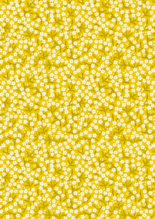 Boho Blooms: Flower Sprigs in Sunshine Yellow