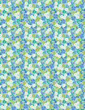 Boho Blooms: Floral Burst in Aqua and Blue