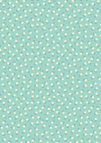 Boho Blooms: Little Daisies in Cream on Aqua