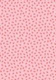Boho Blooms: Little Daisies in Red on Pink