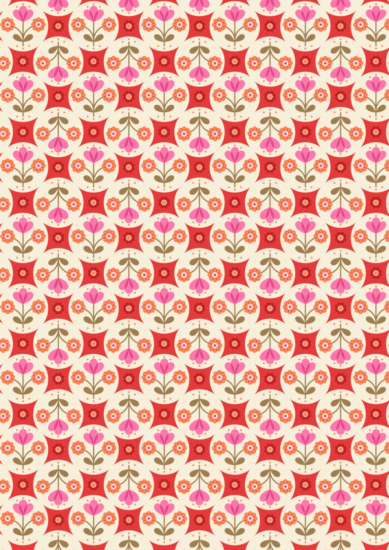 Boho Blooms: Flower Circles in Red