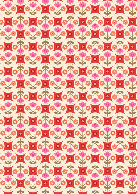 Boho Blooms: Flower Circles in Red