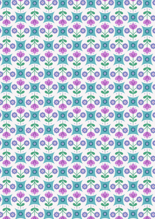 Boho Blooms: Flower Circles in Blue