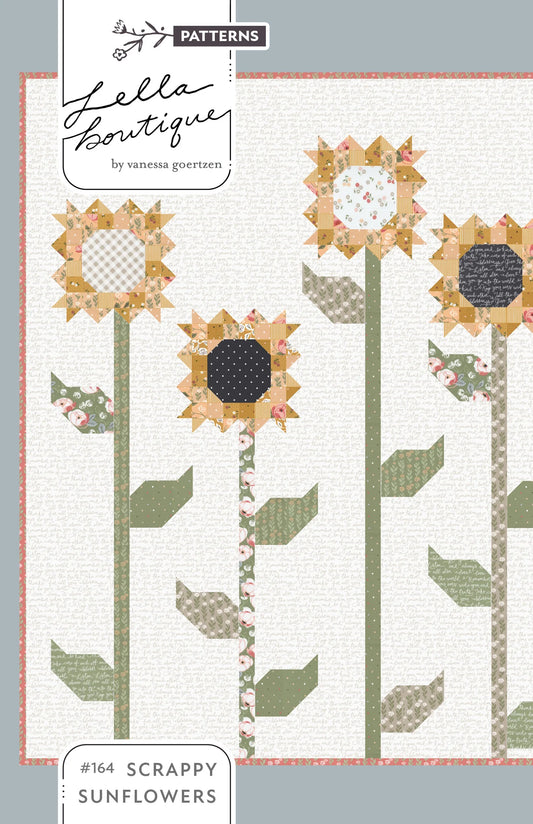 Lella Boutique: Scrappy Sunflowers Quilt Pattern