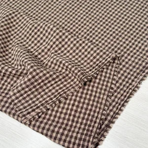 Lennon Double Gauze: Fawn/Espresso