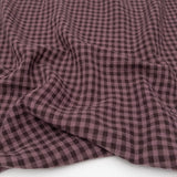 Lennon Double Gauze: Dark Plum Gingham