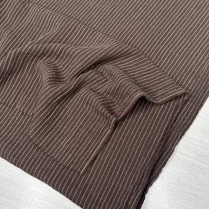 Lennon Double Gauze: Espresso Stripe