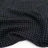 Lennon Double Gauze: Black Plaid