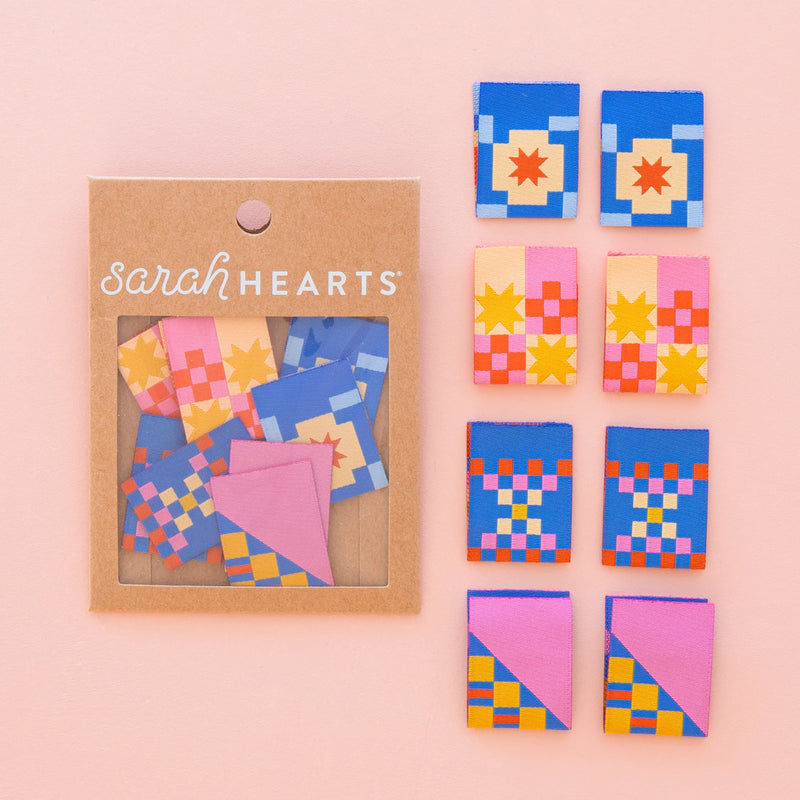 Sarah Hearts Labels: Then Came June Star Twist Quilting Labels
