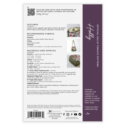 Sallie Tomato - Holly Purse Kit