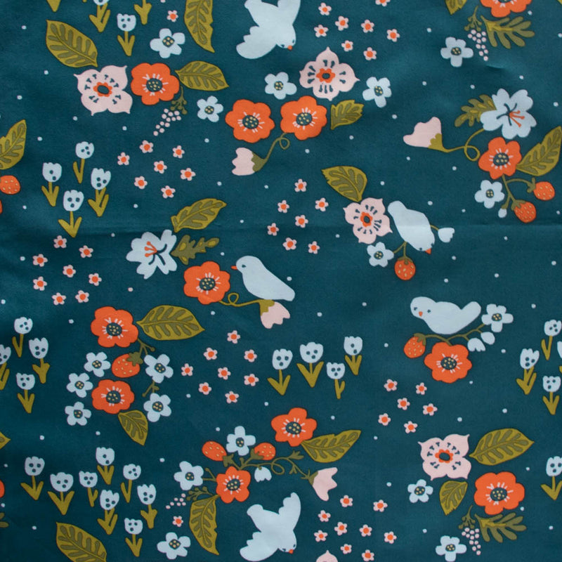 Margot: Feathered Friends in Deep Teal