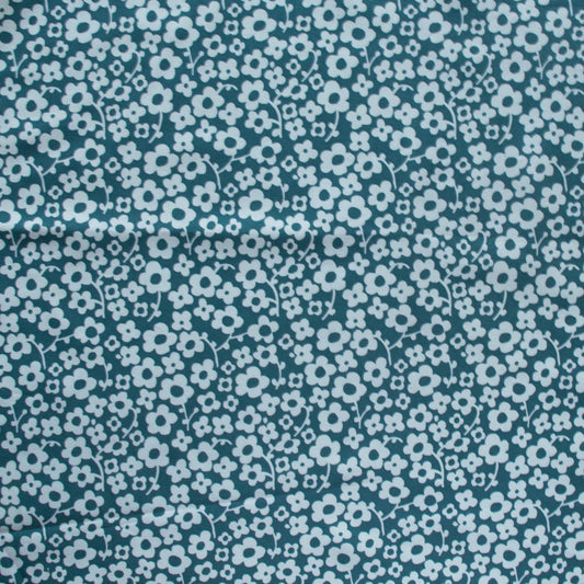 Margot: Pressed Flowers in Deep Teal