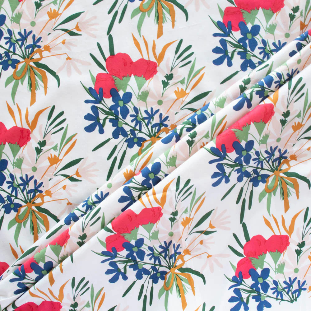 Wild Fronds Poplin: Bouquet Meadow