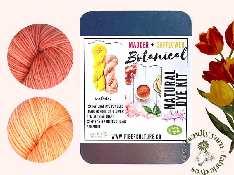 Fiber Culture Madder + Safflower Beginner Mini Natural Dye Kit