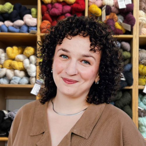 Mallory Kassoy, staff member at Sew to Speak online craft store. 