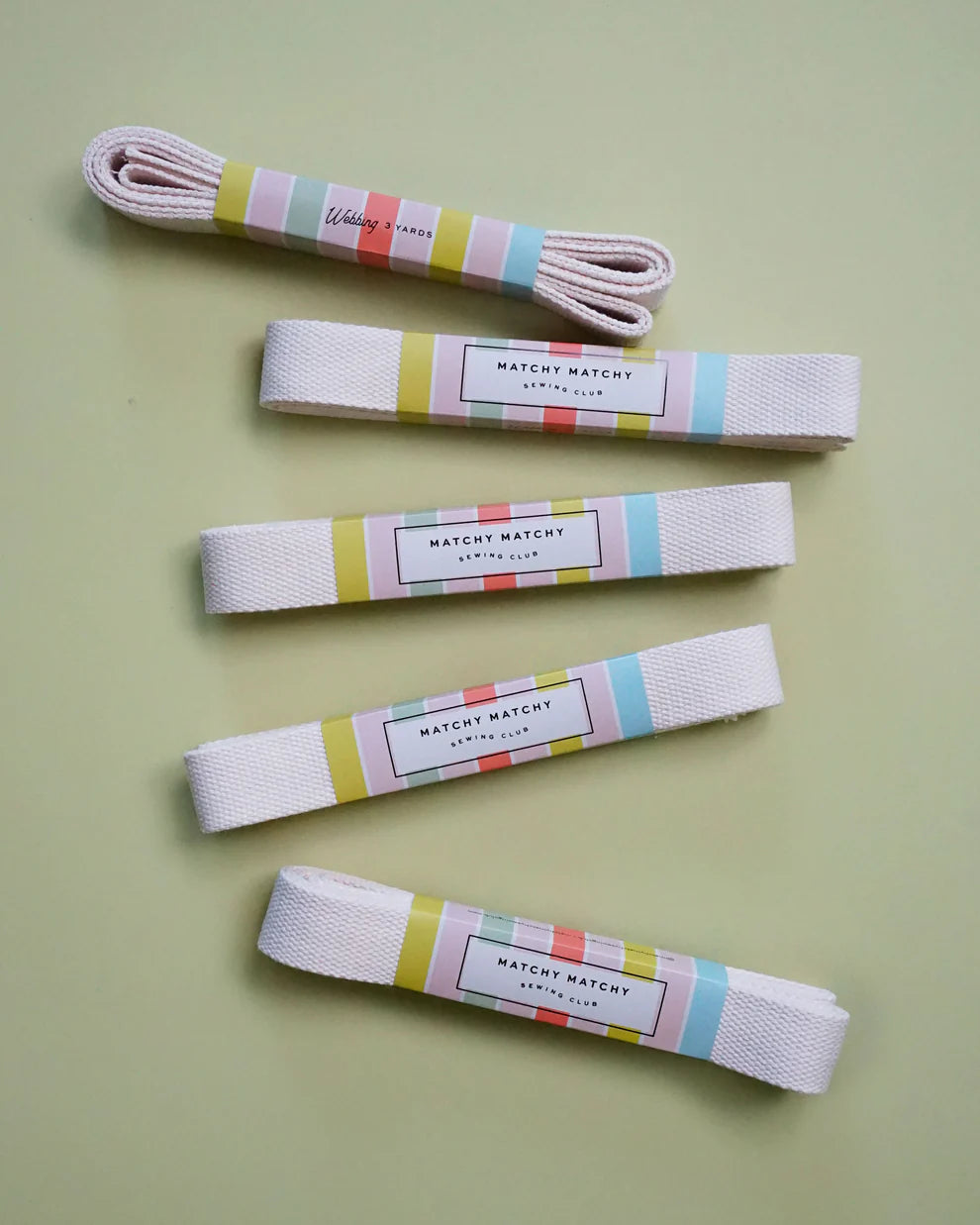 1 1/4" Webbing - Matchy Matchy Sewing Club, Multiple Colors