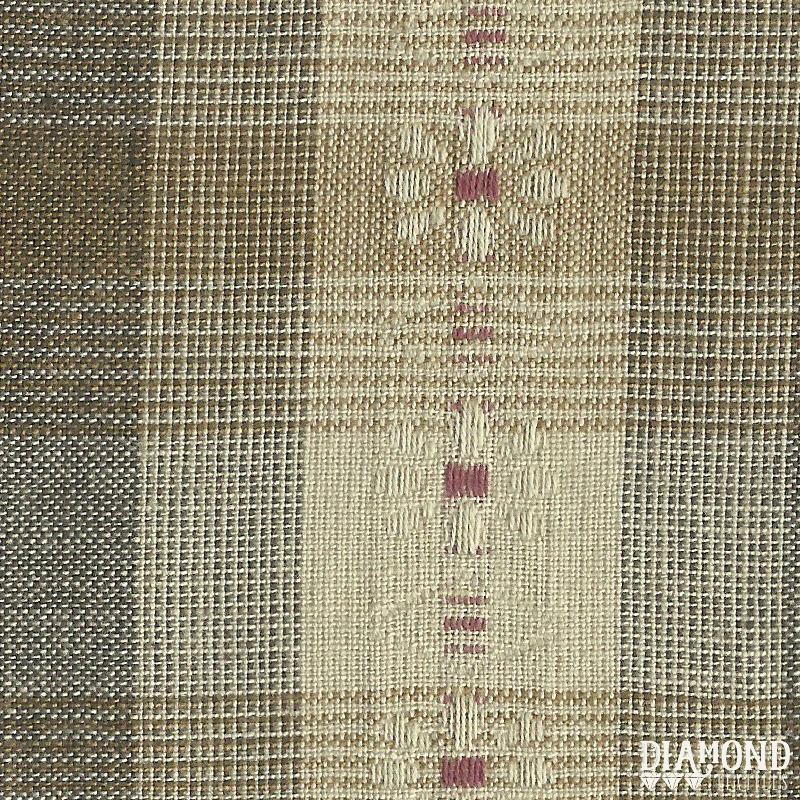 Diamond Textiles: Nikko in Brown Plaid & Daisies