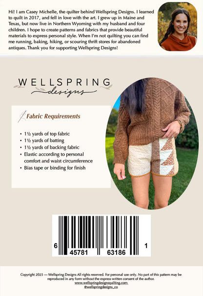 Quilted Capsule Wardrobe: Quilted Shorts Pattern