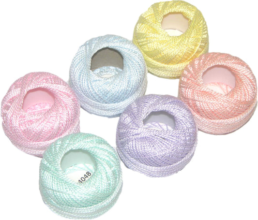Pearl Cotton Size 12 Sampler Pack, 10gm (Multiple Varieties)