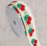 Crochet Trim with Cherries - 1.96" Width