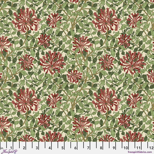 Suffolk Holiday by Morris & Co: Honeysuckle in Madder Leaf
