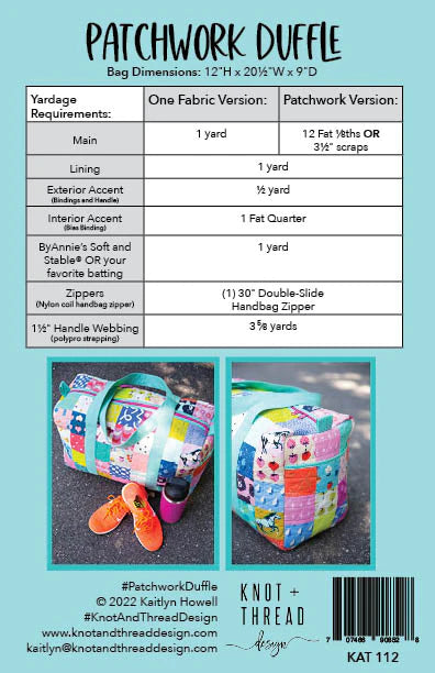 Knot & Thread: Patchwork Duffle Pattern – Sew to Speak
