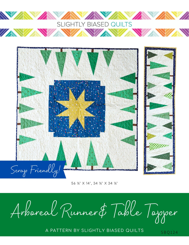 Arboreal Runner & Table Topper Pattern by Slightly Biased